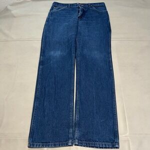Wrangler 47MWZ Men 36x34 Blue Denim Jean Western Pant‎ Cowboy NFR Rodeo-3865